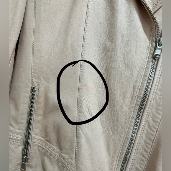 Genuine Leather Blush Pink Biker Jacket - Picture 4 of 6